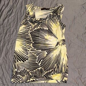 The Limited Black and Yellow Patterned Dress